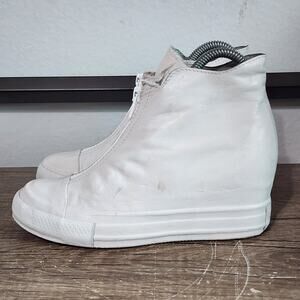 Converse Chuck Taylor All-Star Lux Wedge Women's Hidden Heel Shoes Size 6 White
